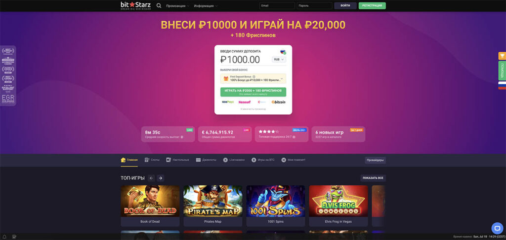 Основные особенности казино Bitstarz