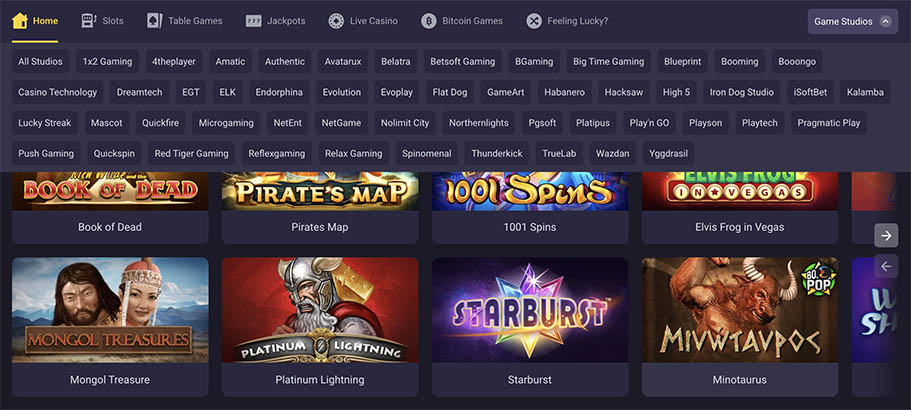 Bitstarz Casino Game Library
