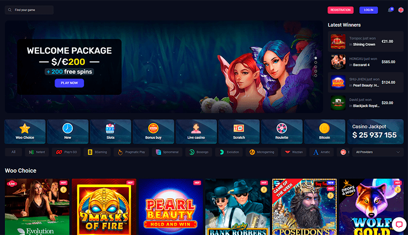 Woo Casino Features