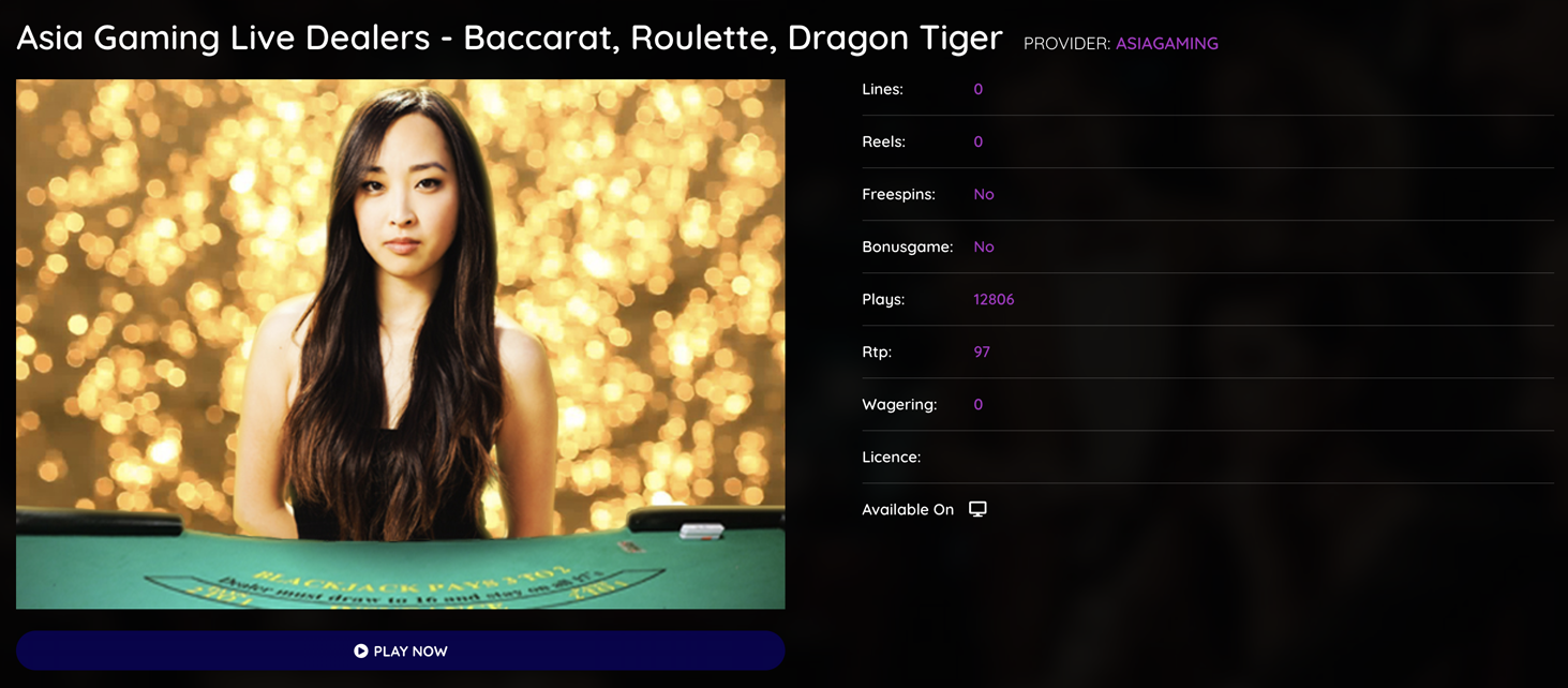 Live Dealer Games?