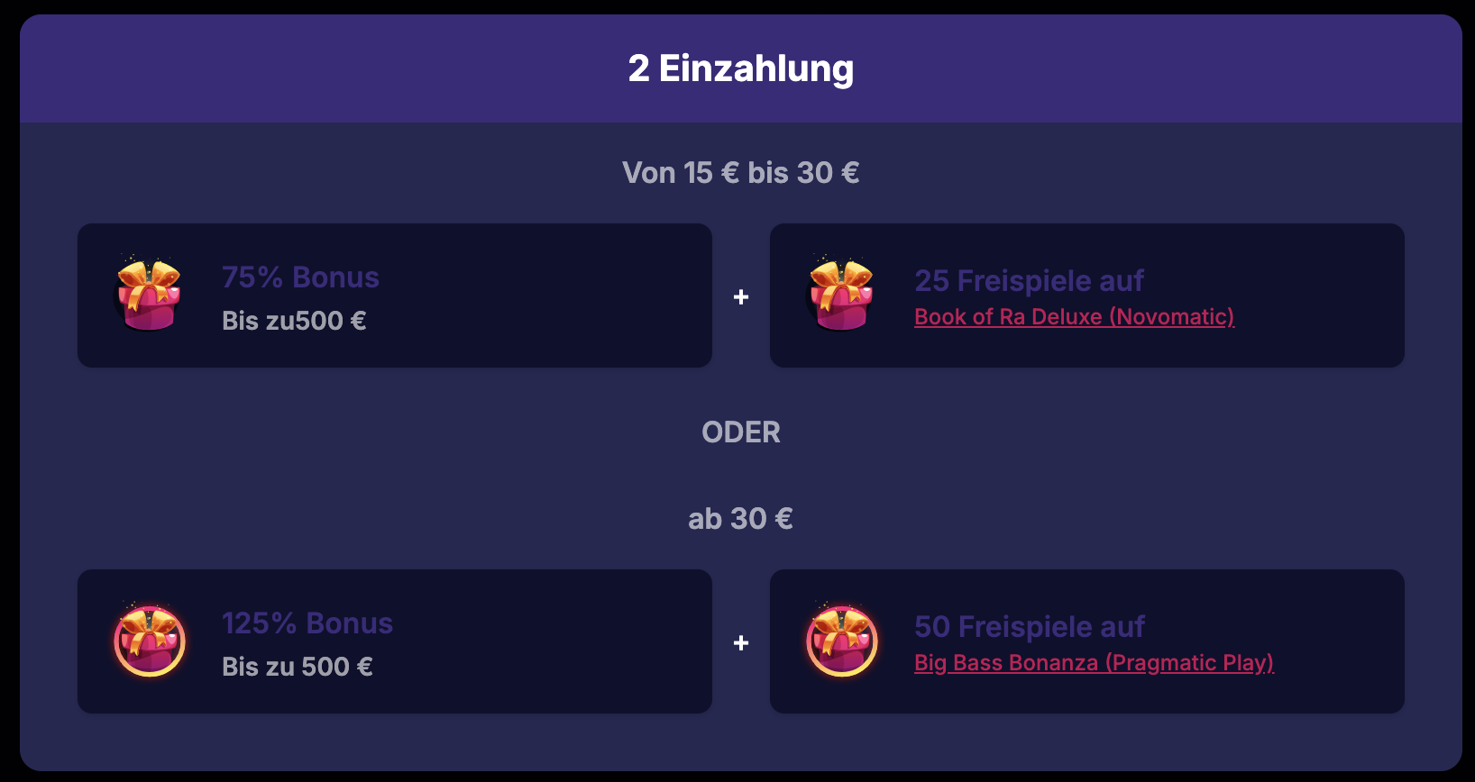 Willkommenspaket NV Casino 2